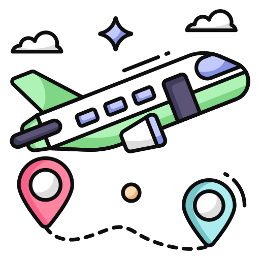 Airplane flight icon